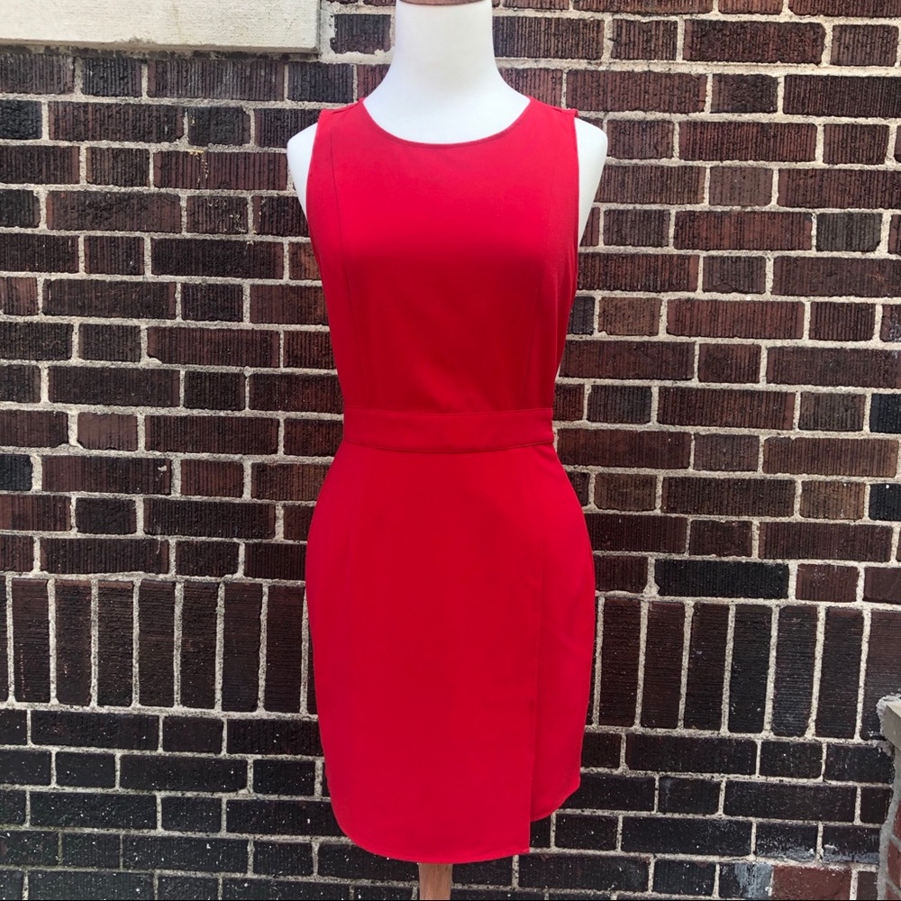 Forever 21 A line Open Back Red Dress
